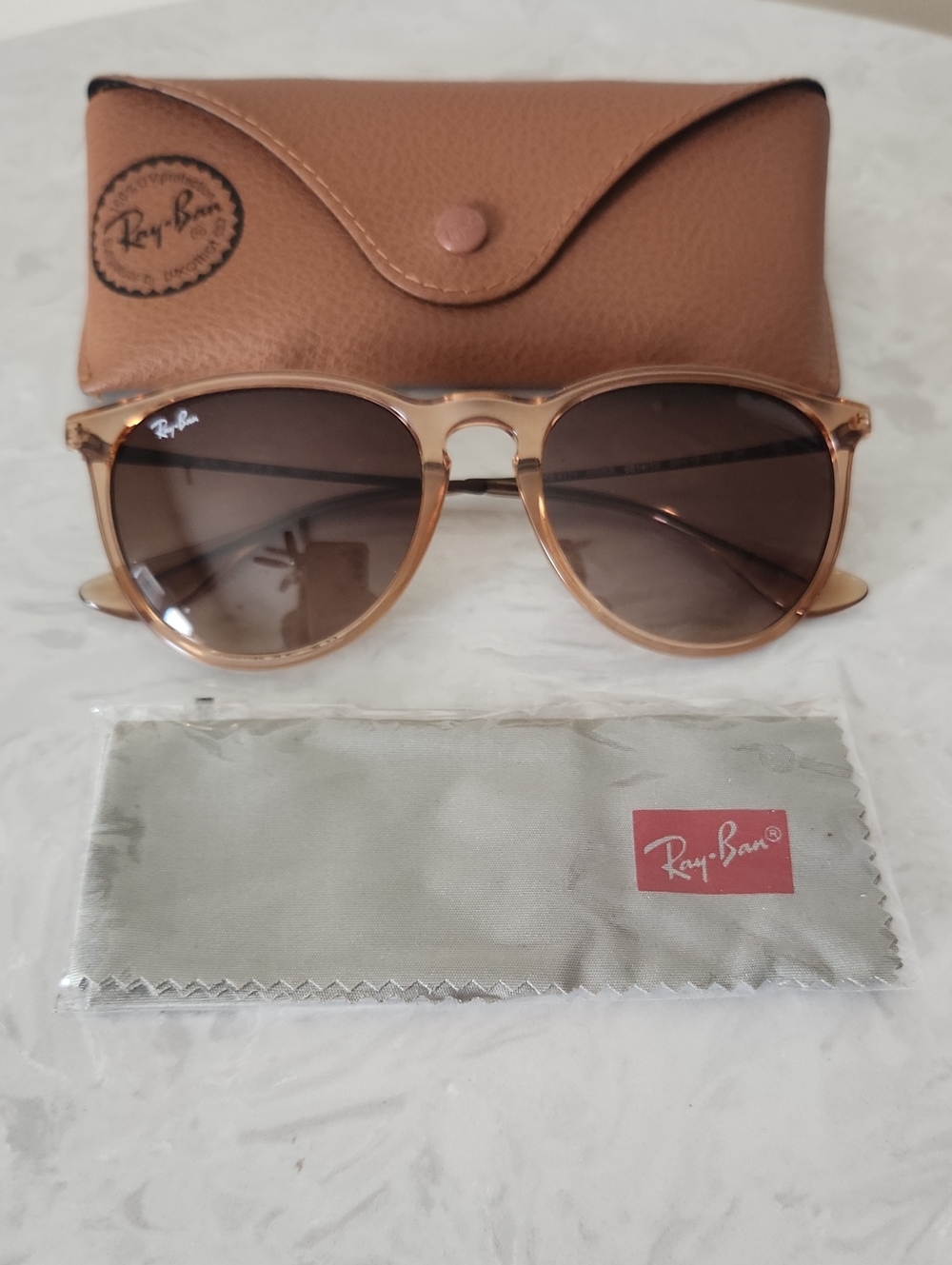 Ray-Ban 4171 Erika Brown Gradient Round Sunglasses